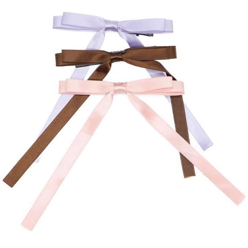 Accesorio Lazo  Violeta Marrón Y Rosa Ponette