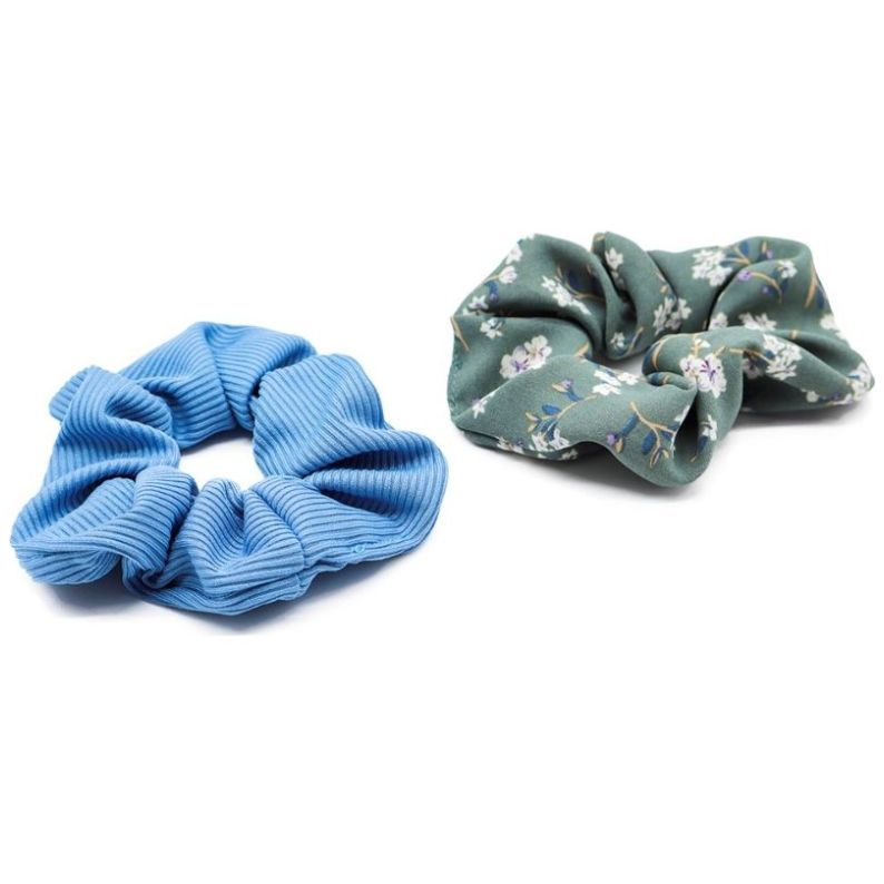 Juego 2 Donas  Azul Y Verde con Flor Ponette