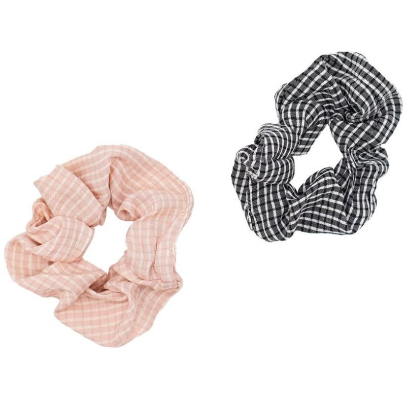 Juego 2 Donas  Cuadritos Negro Y Rosa Ponette