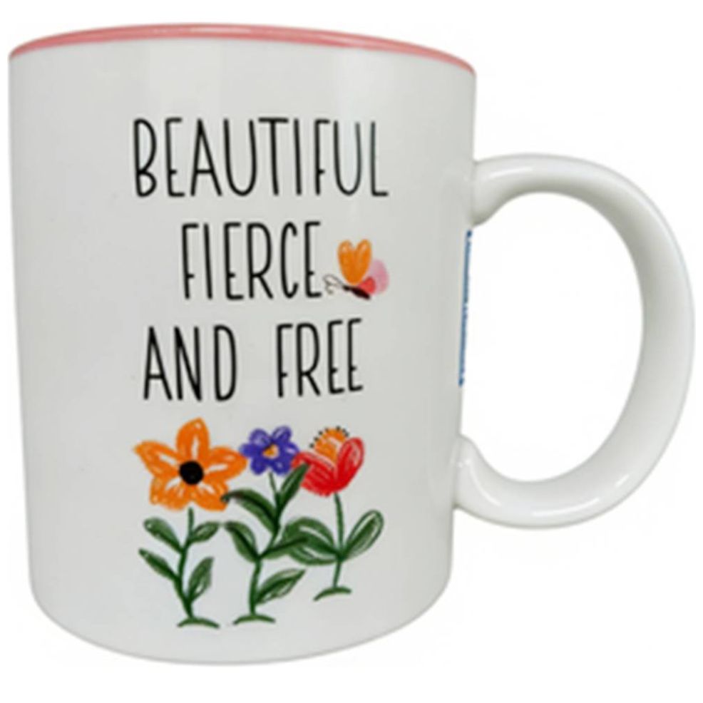 Taza Cerámica 590 Ml con Flores Tejidas Home And Details