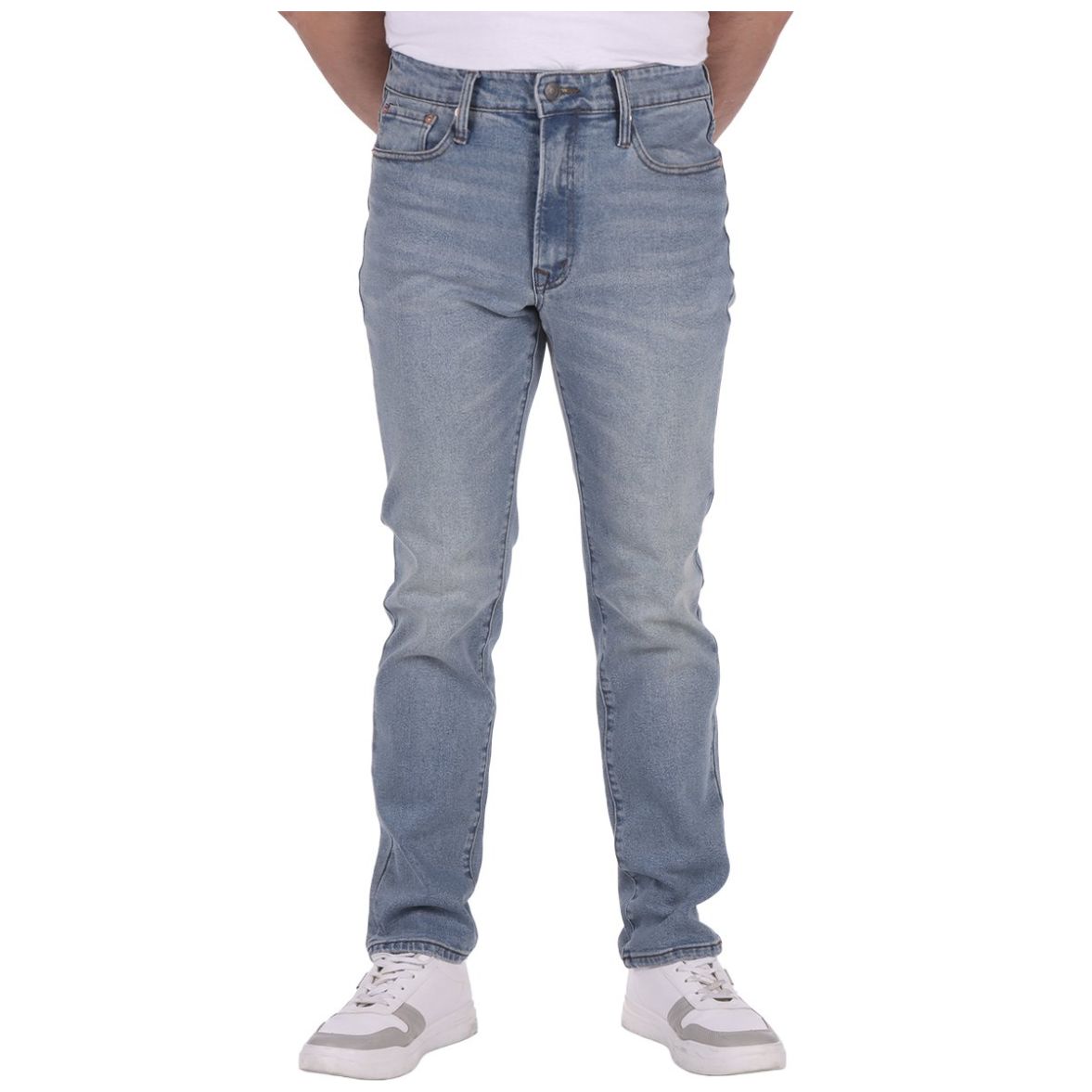 Jeans Corte Slim Fit Azul Deslavado Jeanious para Hombre