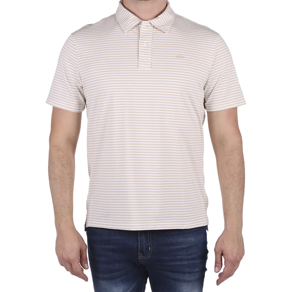 Playera Polo Manga Corta Rayas Horizontales Jeanious Hombre
