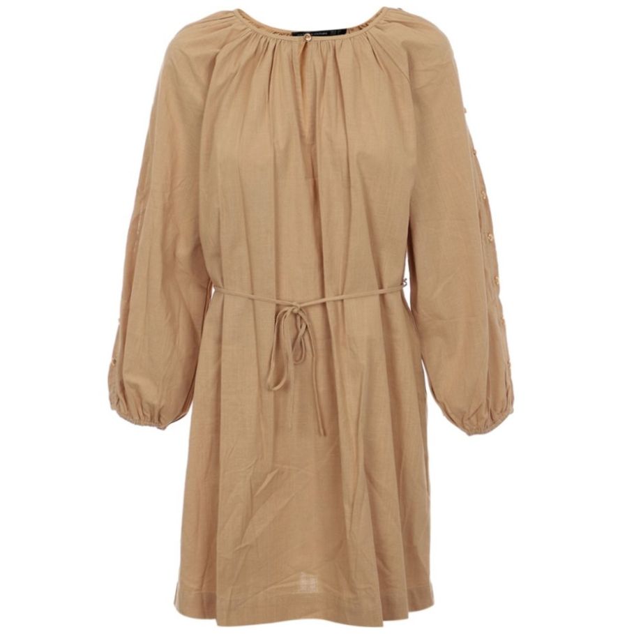 Vestido Liso con Botones en Manga Voltaire & Voltaire para Mujer