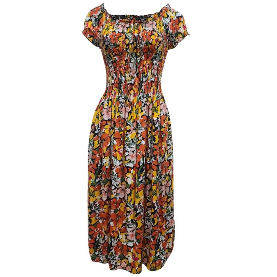 Vestido con Estampado Floral Dulce Guayaba para Mujer