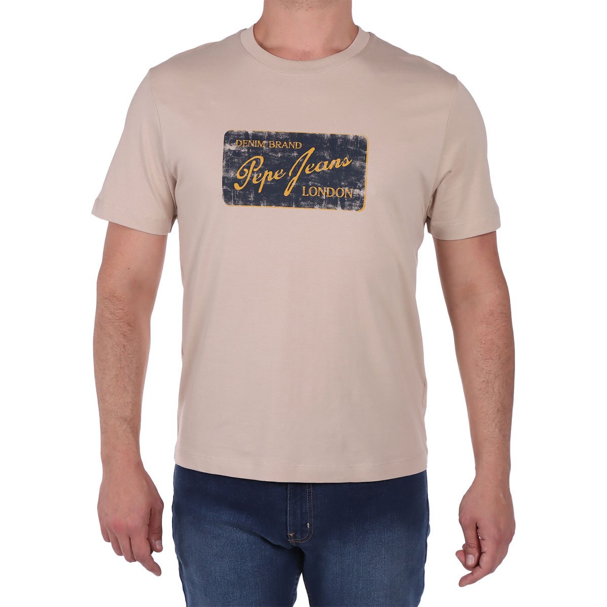 Playera Cuello Redondo Logo Frontal Pepe Jeans Hombre