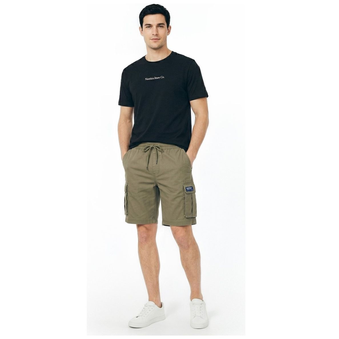 Bermuda Casual Regular Fit Nautica Verde Oscuro para Hombre