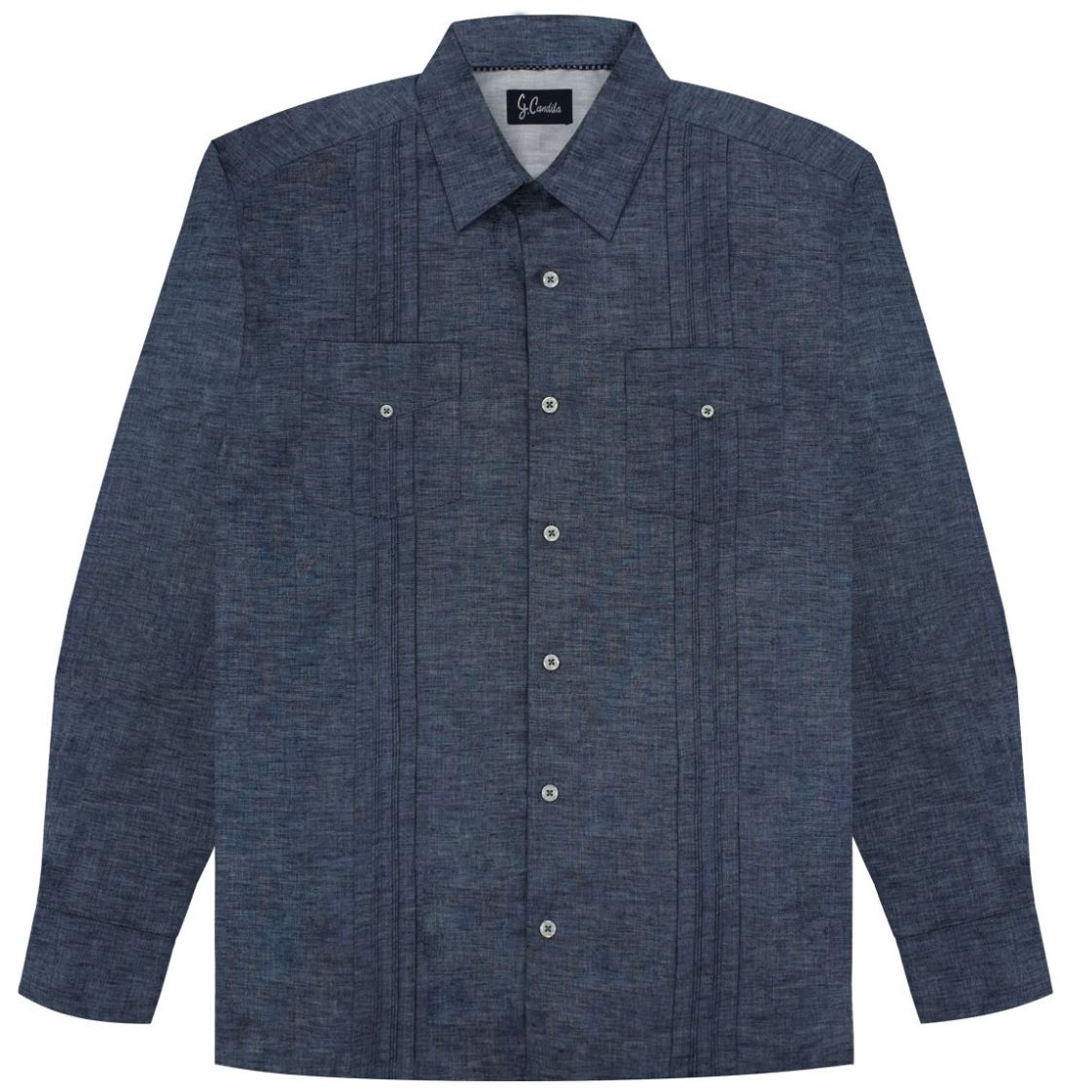 Guayabera Manga Larga con Alforzas G Candila para Hombre Plus