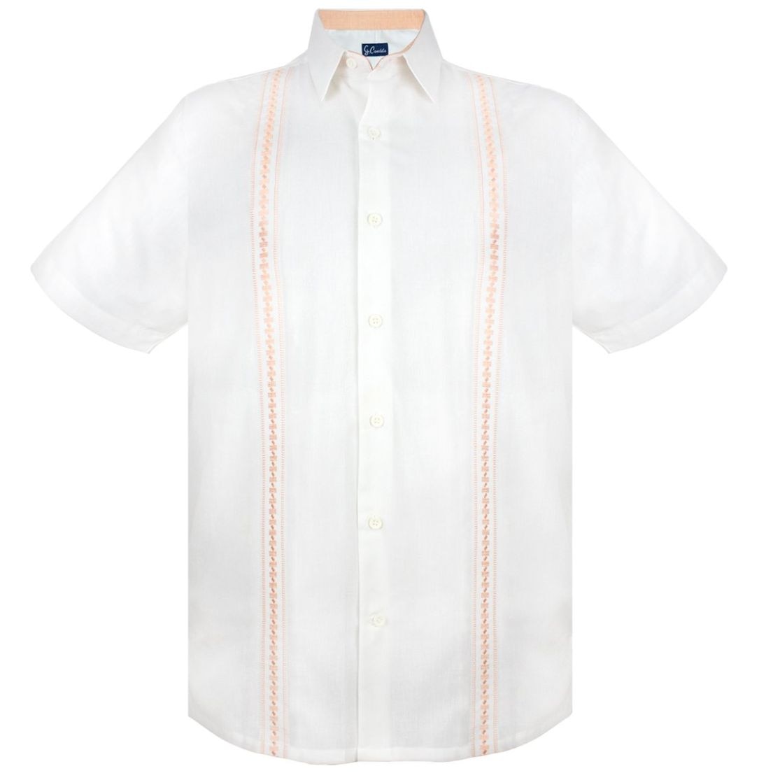 Guayabera Manga Corta Bordado y Alforzas G Candila para Hombre Plus