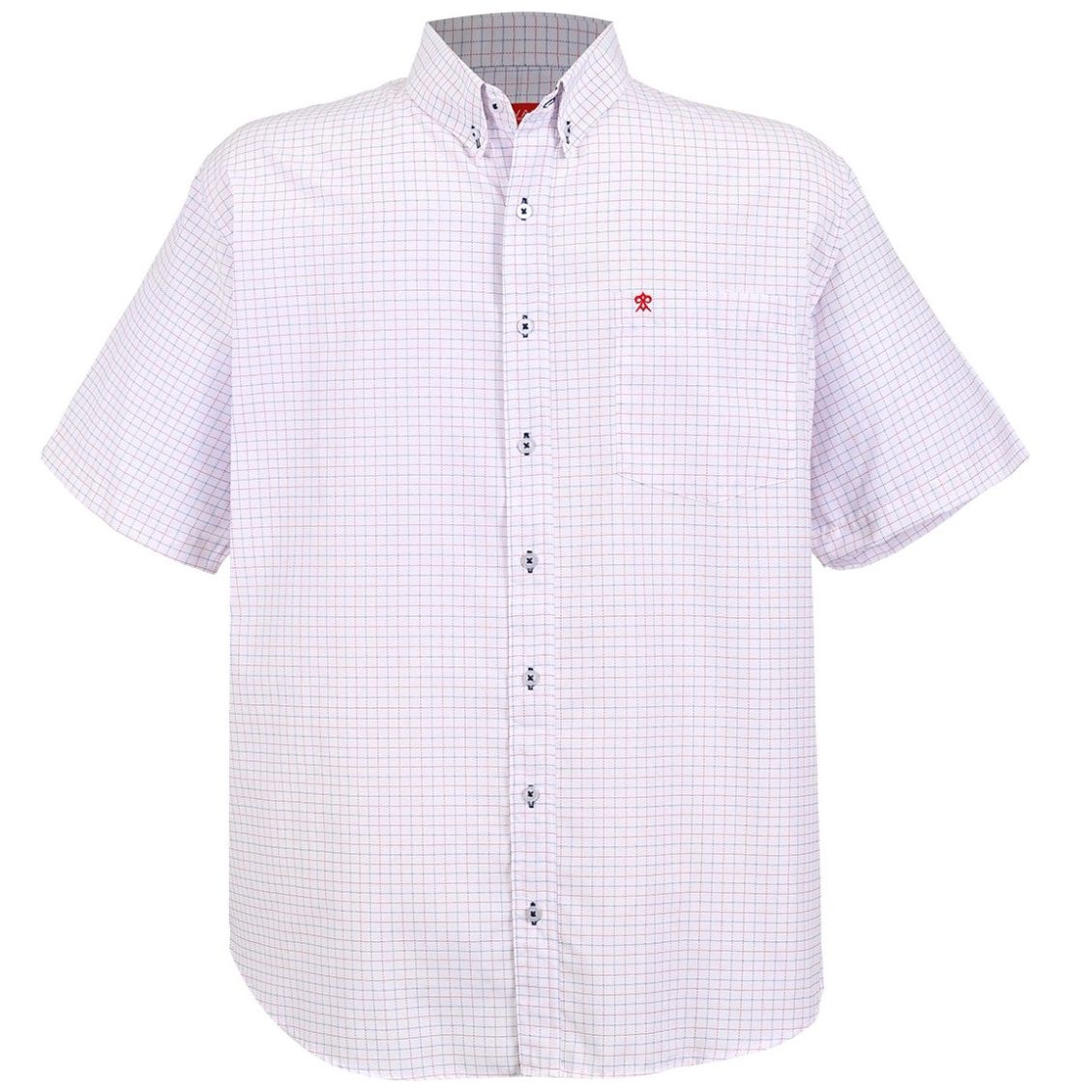 Camisa de Cuadros Manga Corta Cavalatti para Hombre Plus
