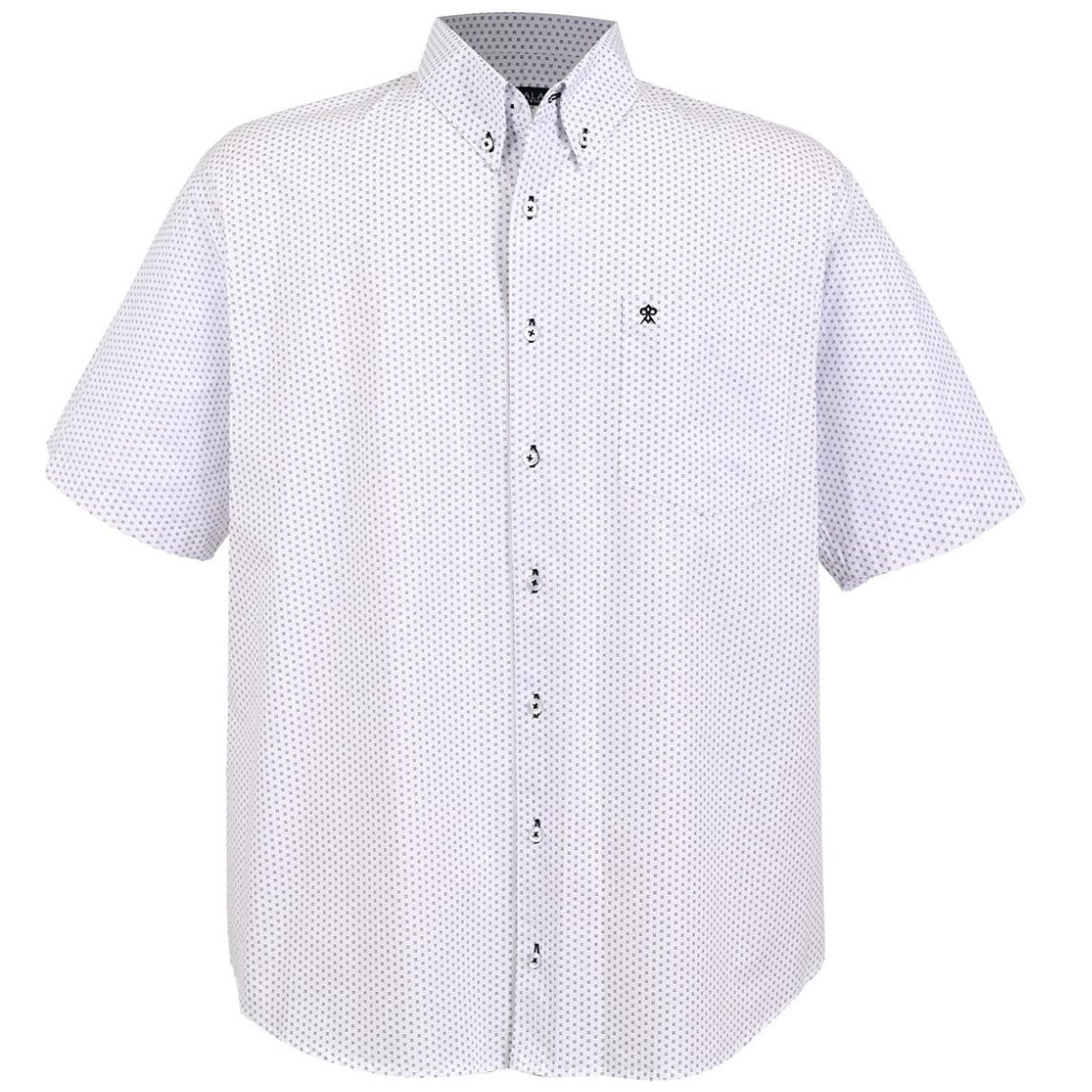 Camisa con Estampado Manga Corta Cavalatti para Hombre Plus