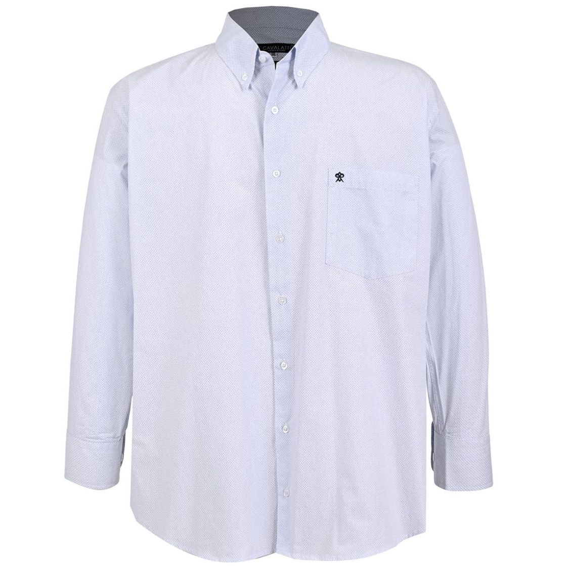 Camisa con Estampado Manga Corta Cavalatti para Hombre Plus