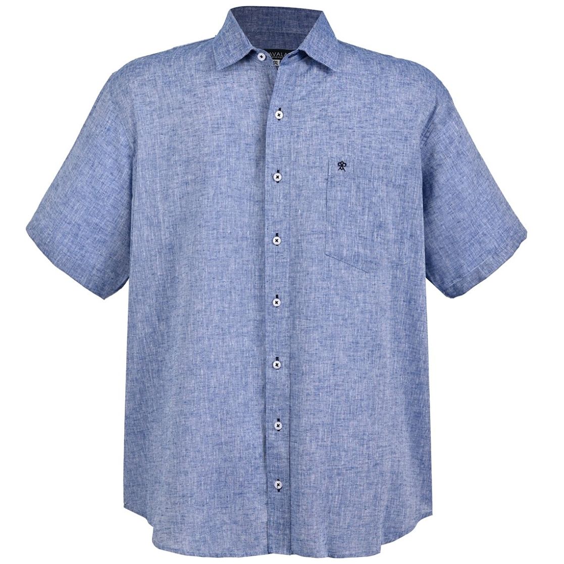 Camisa Lisa Manga Corta Cavalatti para Hombre Plus