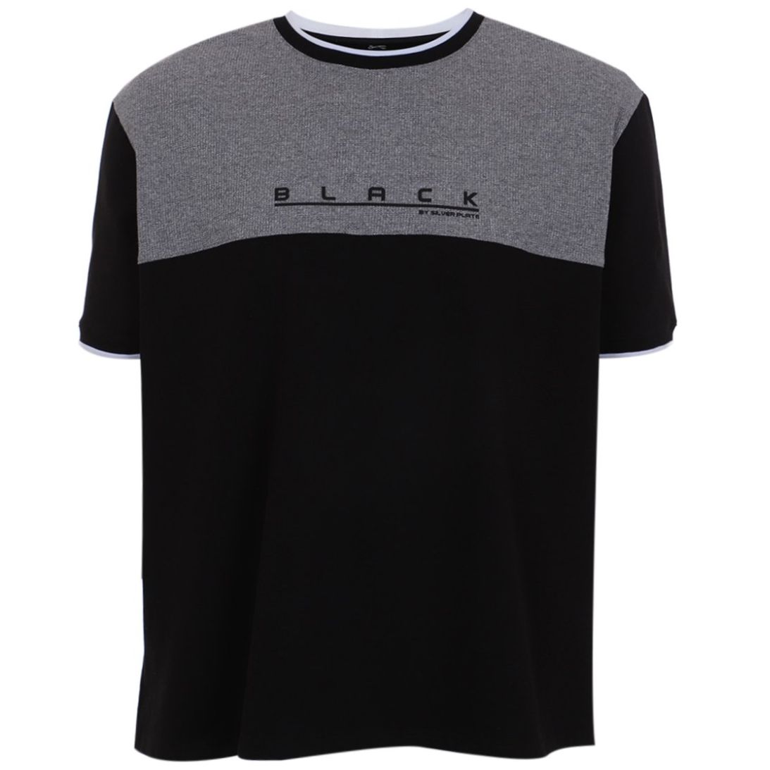 Playera con Diseño Silver Plate Black para Hombre Plus
