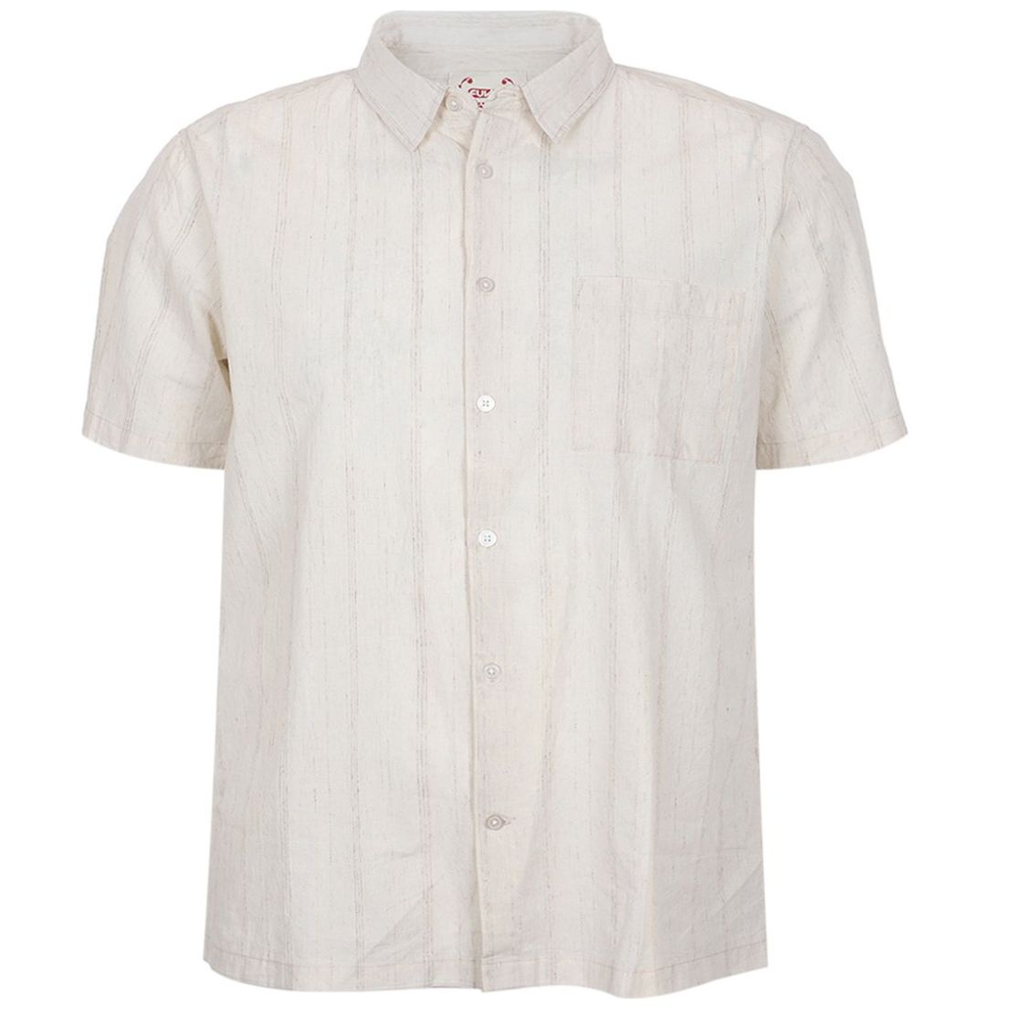 Camisa Rayas Jacquard Fukka Manga Corta para Hombre Plus