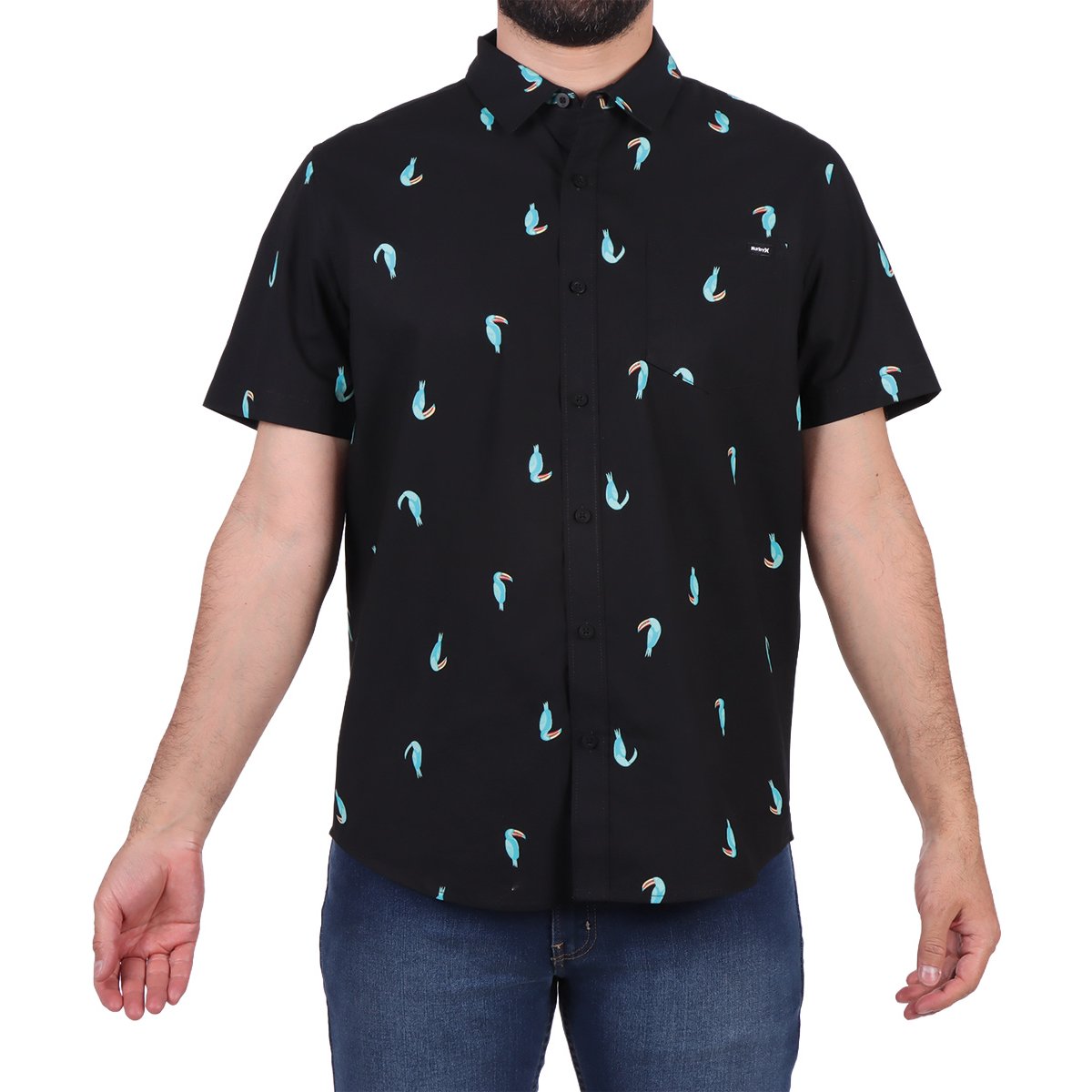 Camisa  Manga Corta Estampado Tucanes Hurley para Hombre