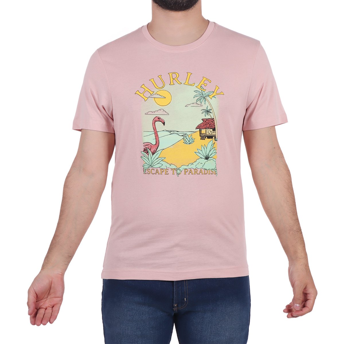Playera de Algodón Gráfico Desértico Hurley para Hombre