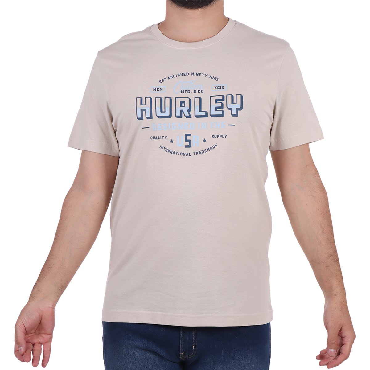 Playera Manga Corta Corte Regular Logo Hurley para Hombre