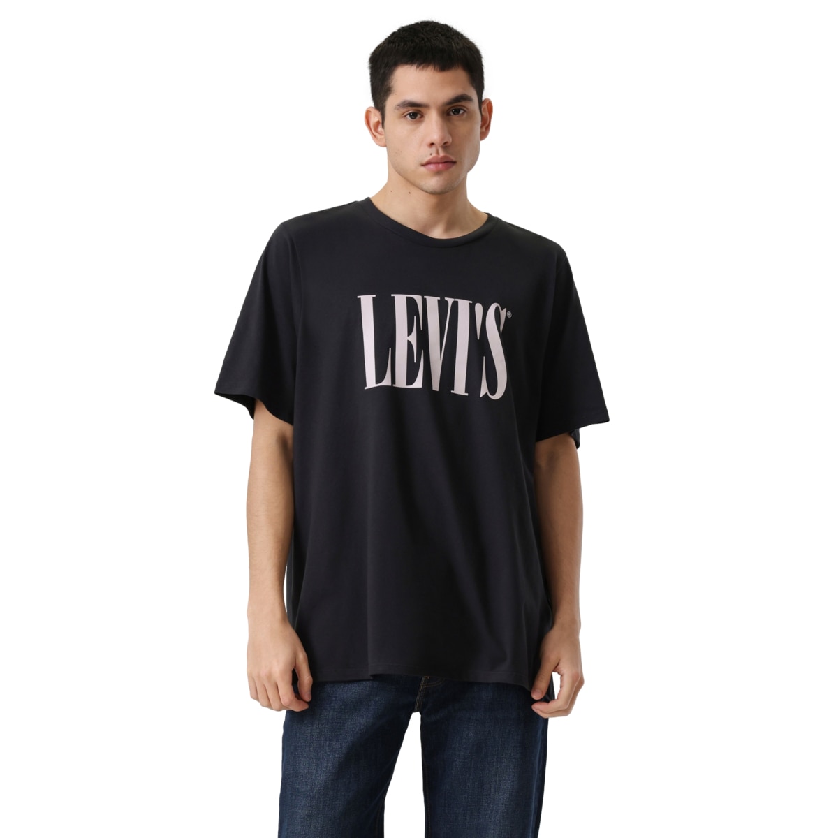 Playera con Grafico Levi's Negro Manga Corta para Hombre Plus