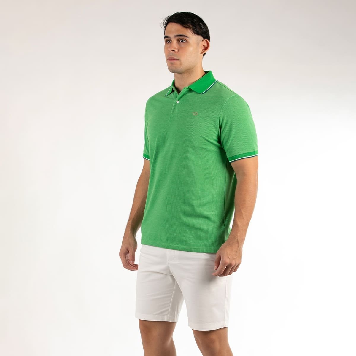 Playera Polo Regular Fit Oscar de la Renta Verde Manga Corta para Hombre