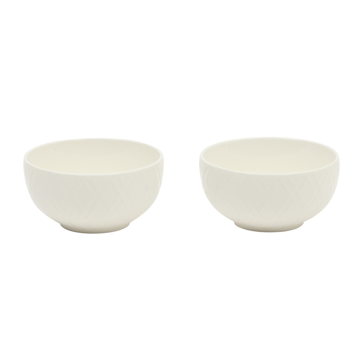 Set 2 Pz Mini Tazón Cerámica Blanca Gibson Home