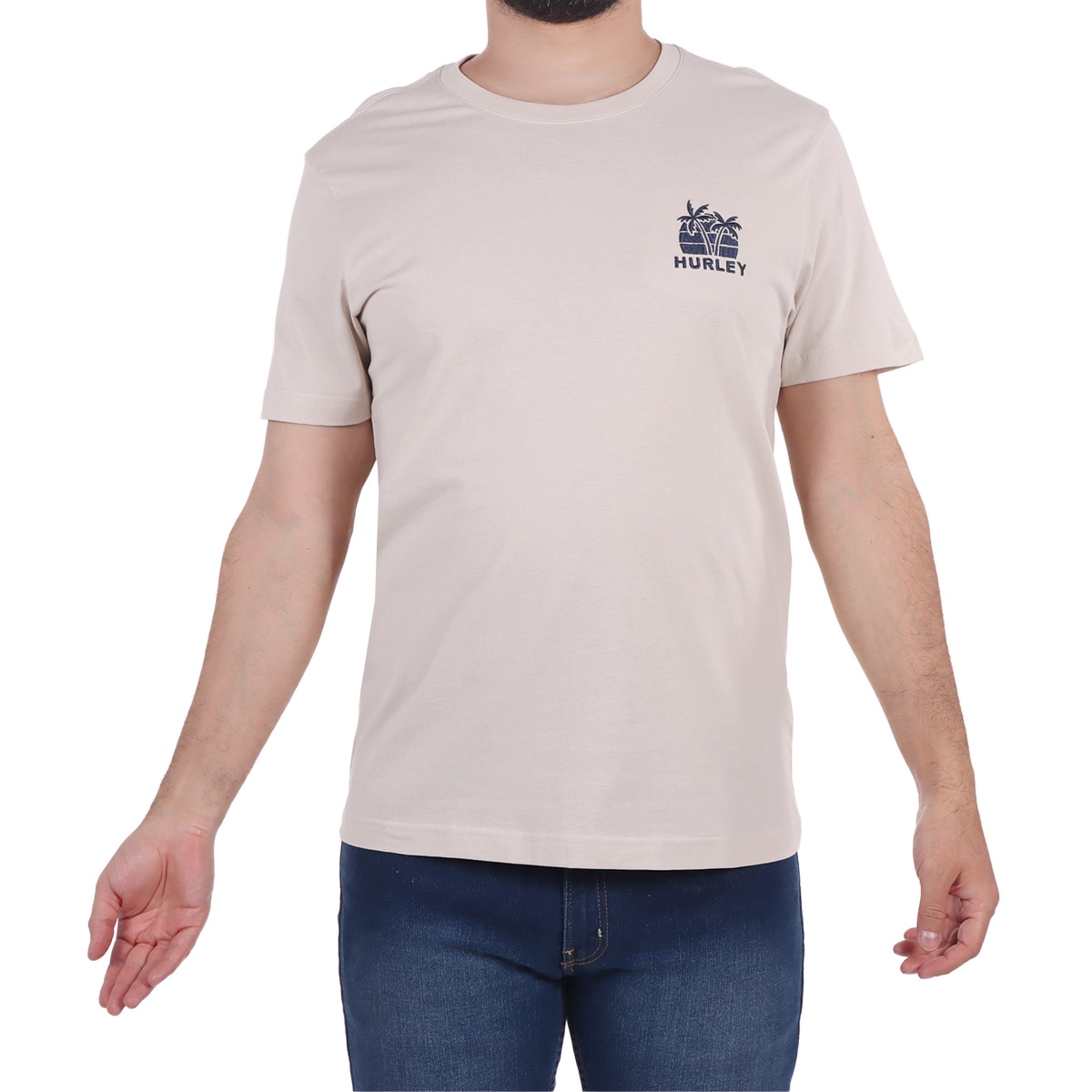Playera Diseño Liso Logo Gráfio Palmeras Hurley para Hombre
