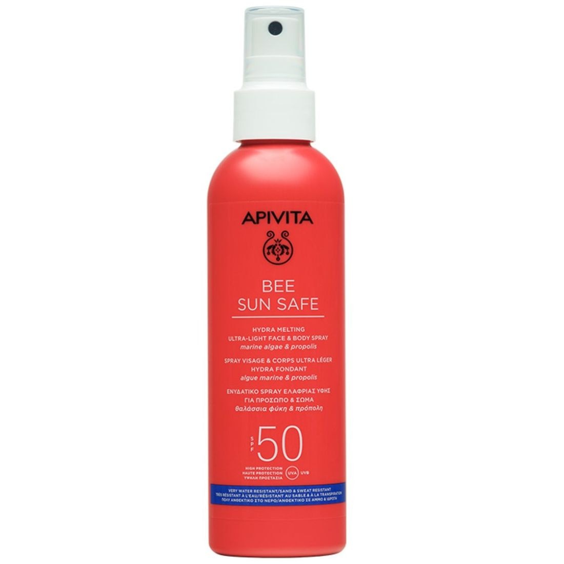 Apivita Bee Sun Safe Spray Ultra Ligero Spf50 Rostro Y Cuerpo 200 Ml