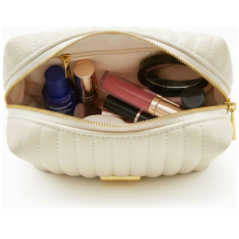 Cosmetiquera Quilted Cream Modella