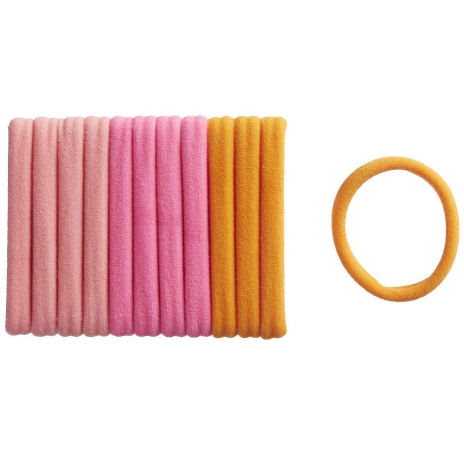 Ligas Elasticas Chemestry Rosa Y Naranja 12 Pzs Scunci