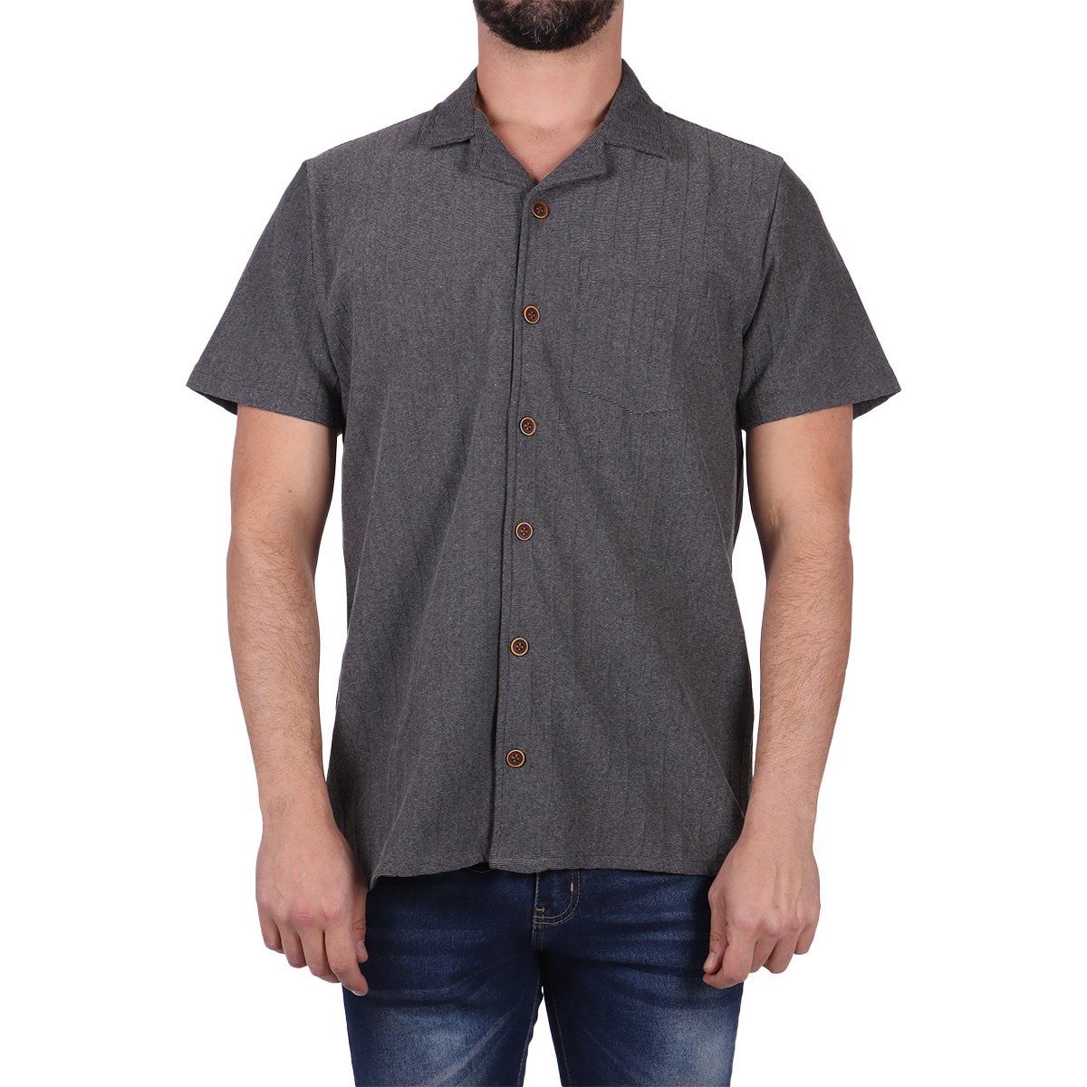 Camisa Manga Corta Casual American Fly Hombre
