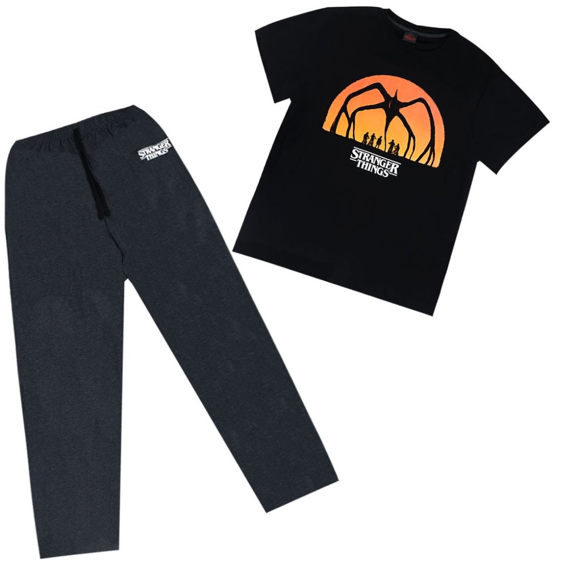 Pijama de Playera Manga Corta y Pantalón con Diseño Stranger Things para Hombre