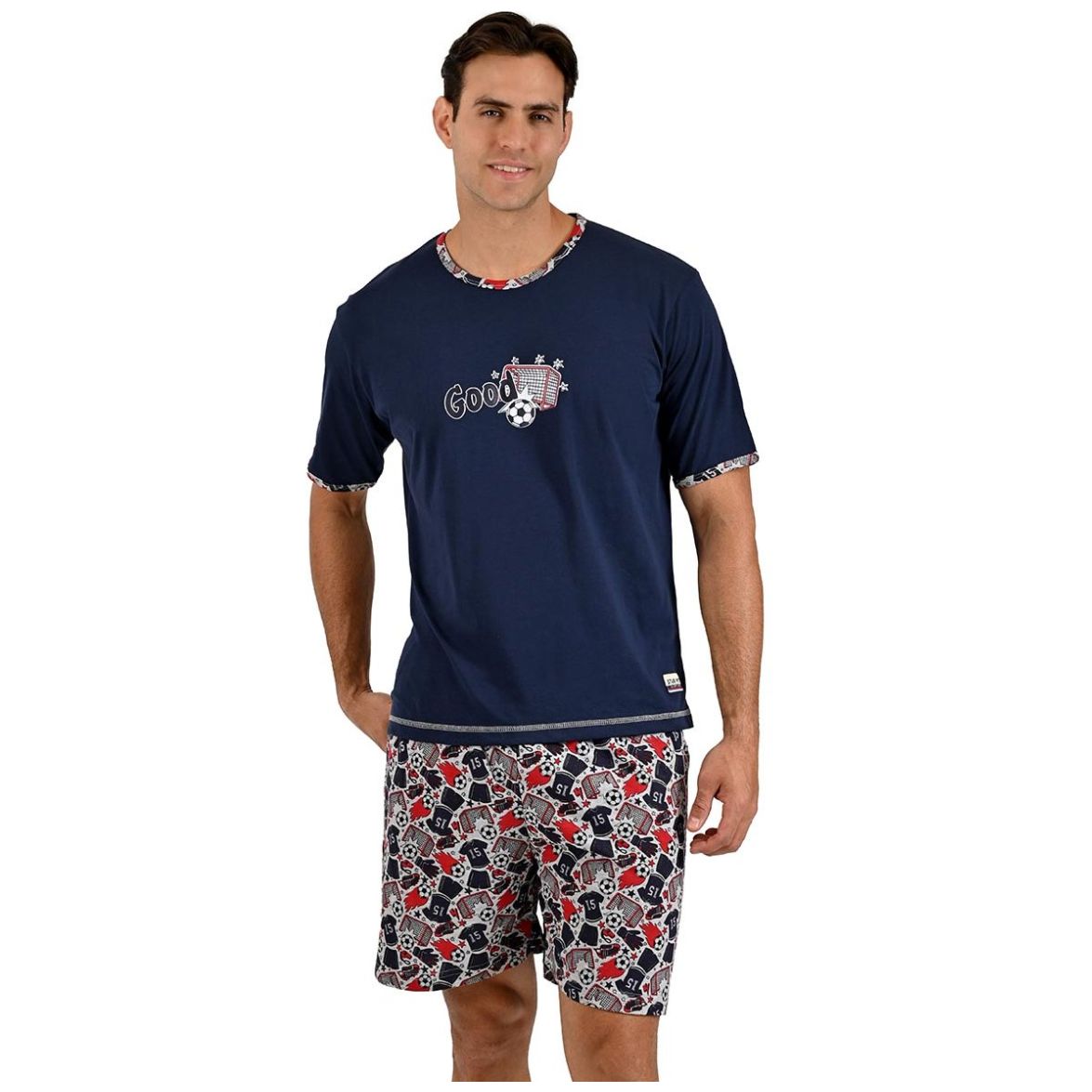 Pijama de Playera Manga Corta y Short con Diseño Starwest para Hombre