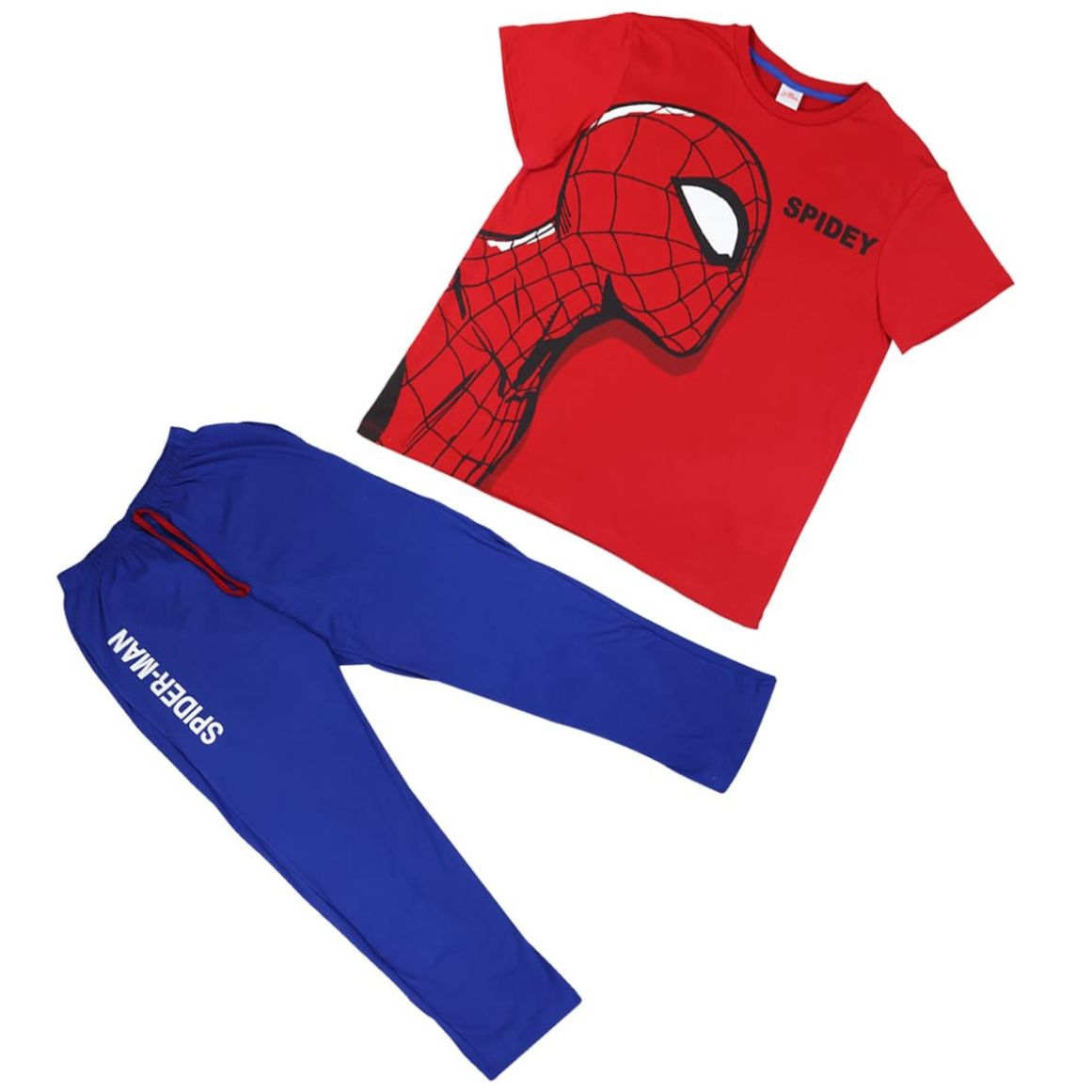 Pijama de Playera Manga Corta y Pantalón con Diseño Spiderman para Hombre