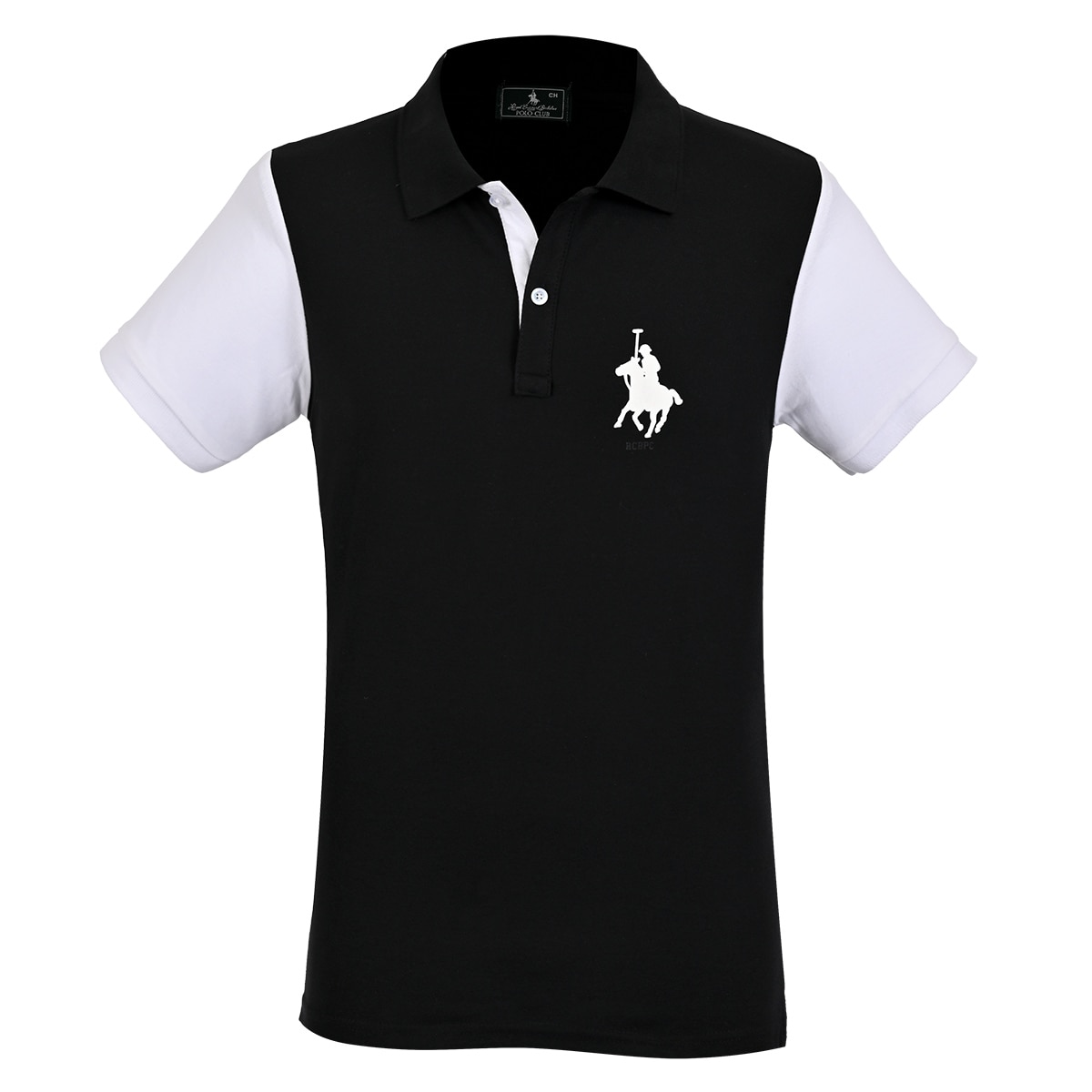 Playera Tipo Polo Manga Corta Contraste Polo Club para Hombre