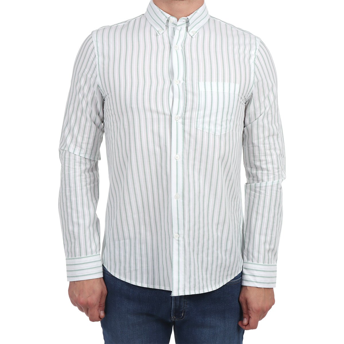 Camisa Rayas Manga Larga Bruno Magnani para Hombre