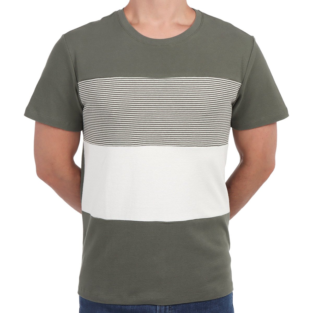 Playera Block Rayas Casual Bruno Magnani Hombre