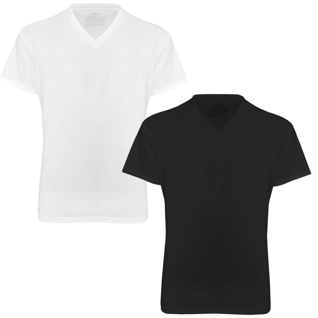 2 Pack Playeras Cuello V Rinbros Manga Corta para Hombre