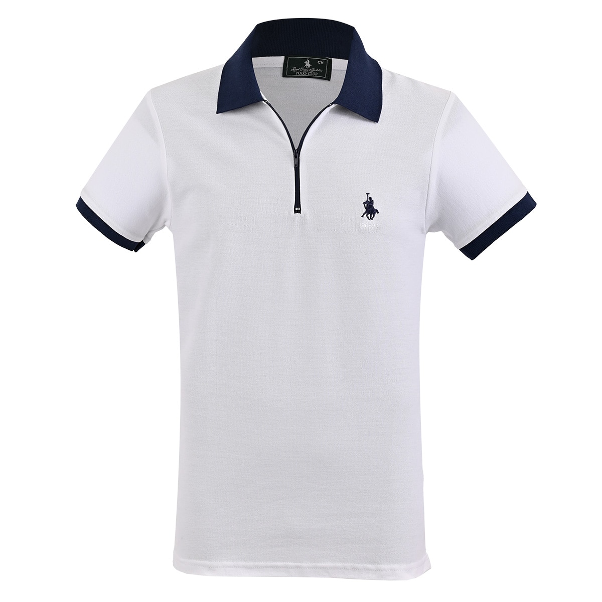 Playera Polo Manga Corta con Diseño Cuello Contrate Polo Club para Hombre