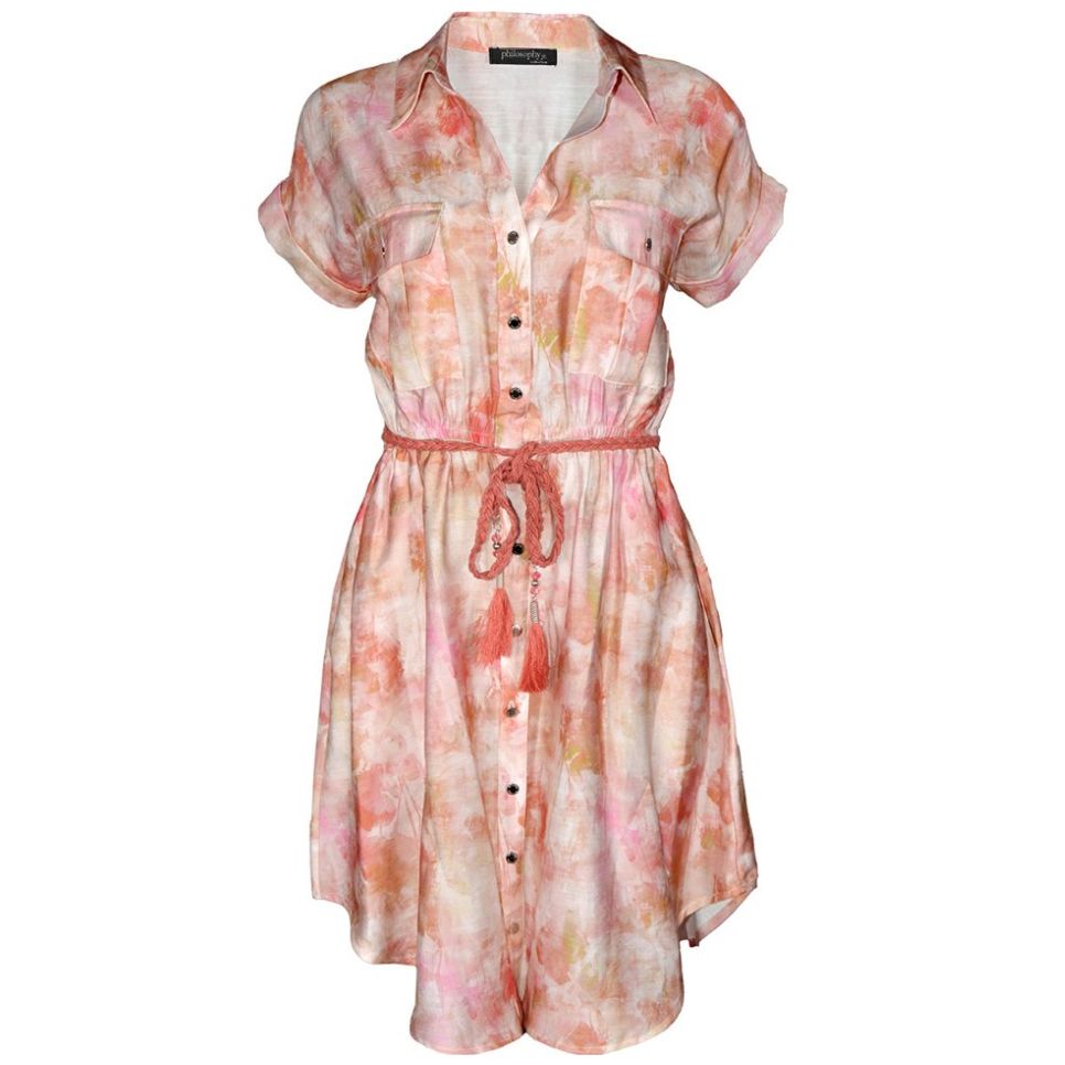 Vestido Corrto con Cinturón Philosophy Jr Collec para Mujer