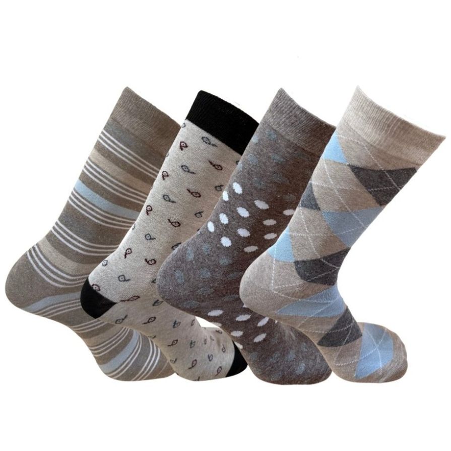 4 Pack Calcetines con Diseño Gleytor para Hombre
