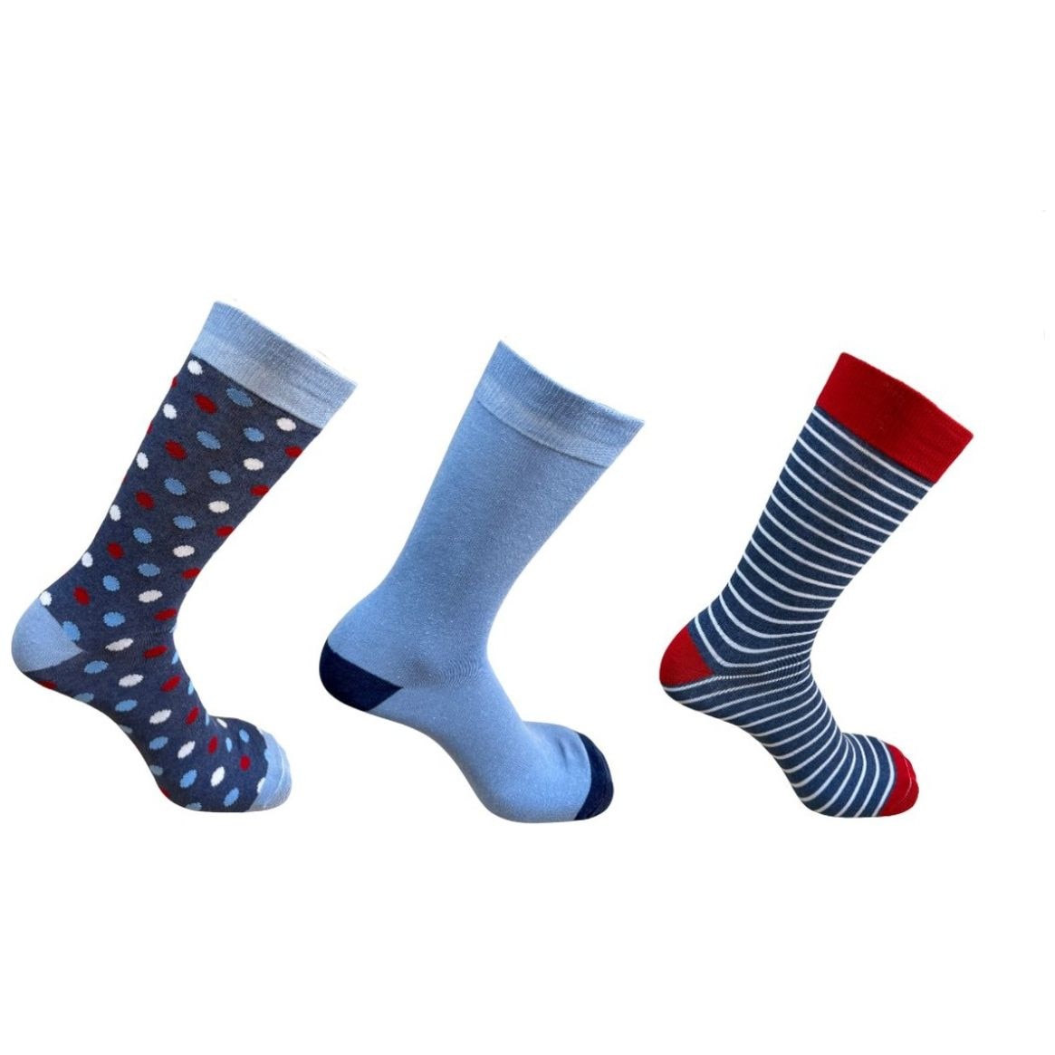 3 Pack Calcetines con Diseño Gleytor Azul para Hombre