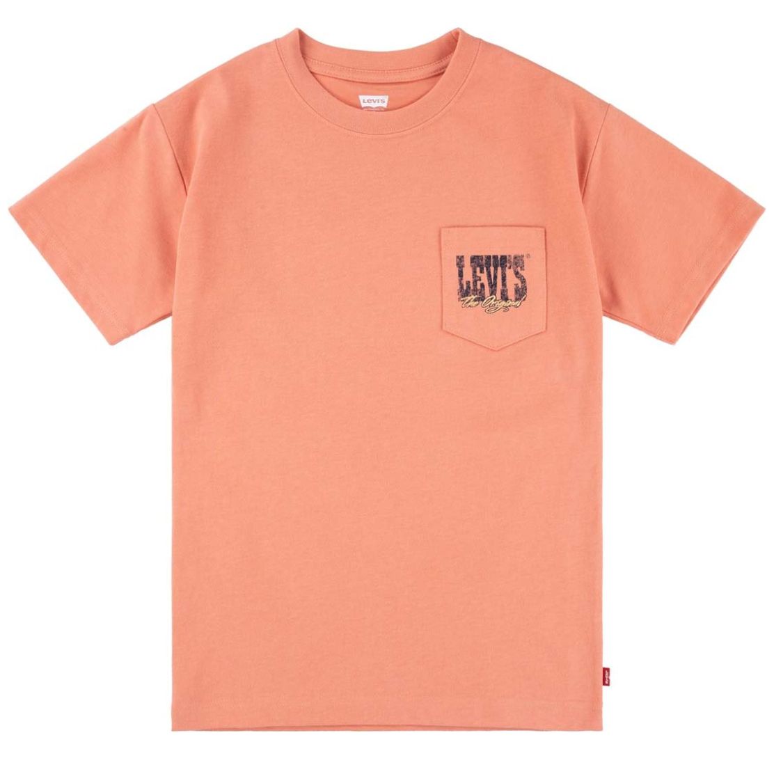 Playera Manga Corta Naranja Estampada Levi's para Niño