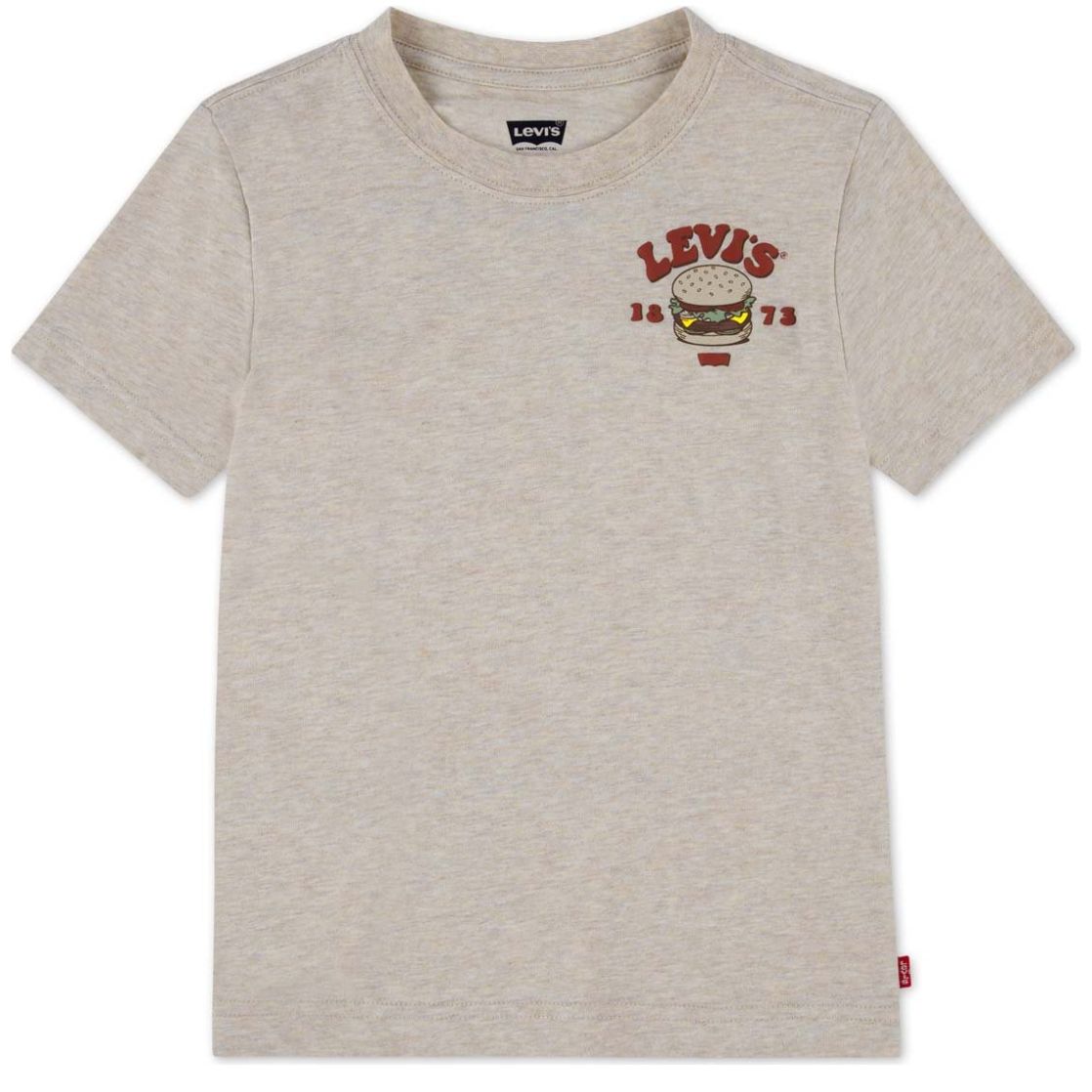 Playera Manga Corta Beige Estampada Levi's para Niño
