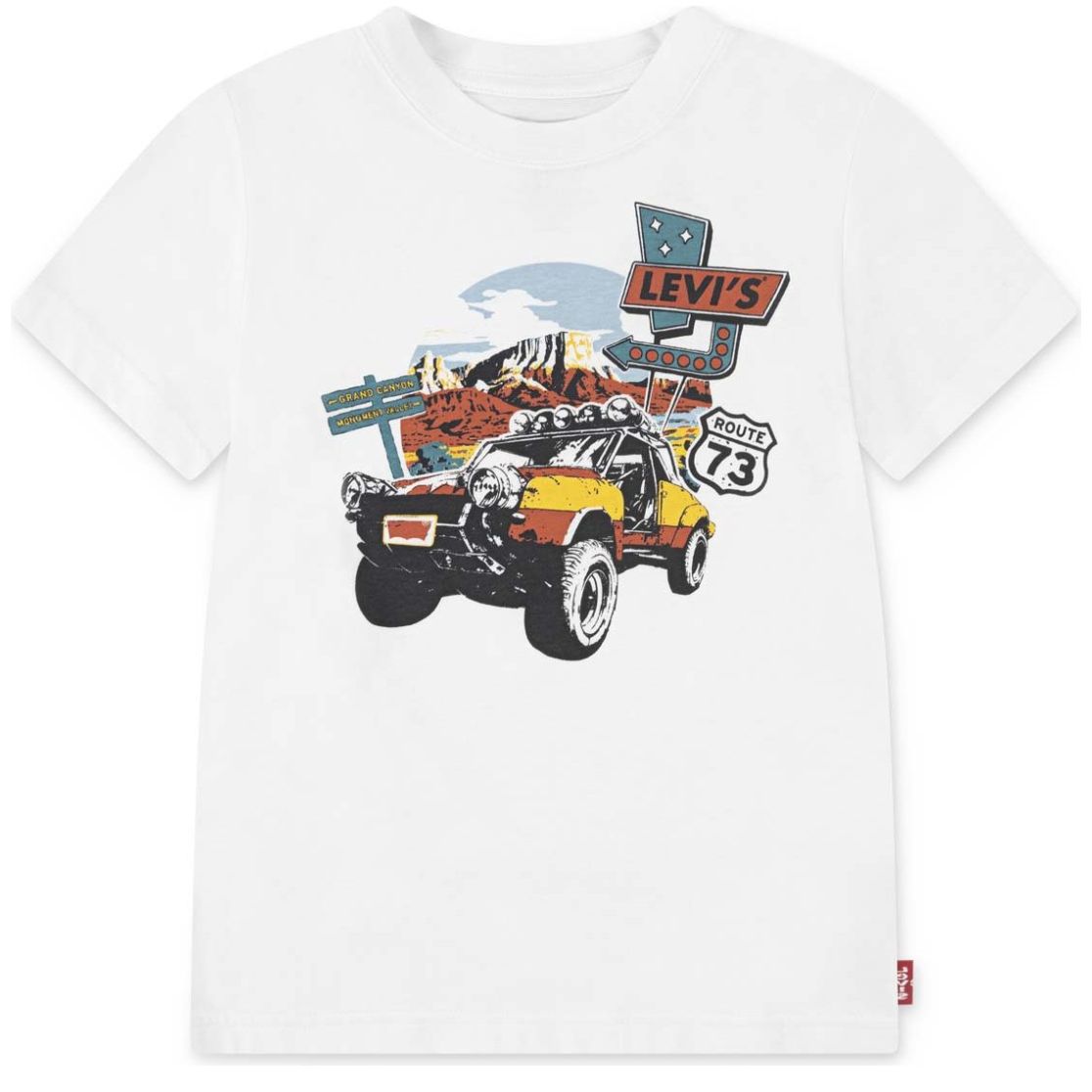 Playera Manga Corta Blanca Estampada Levi's para Niño