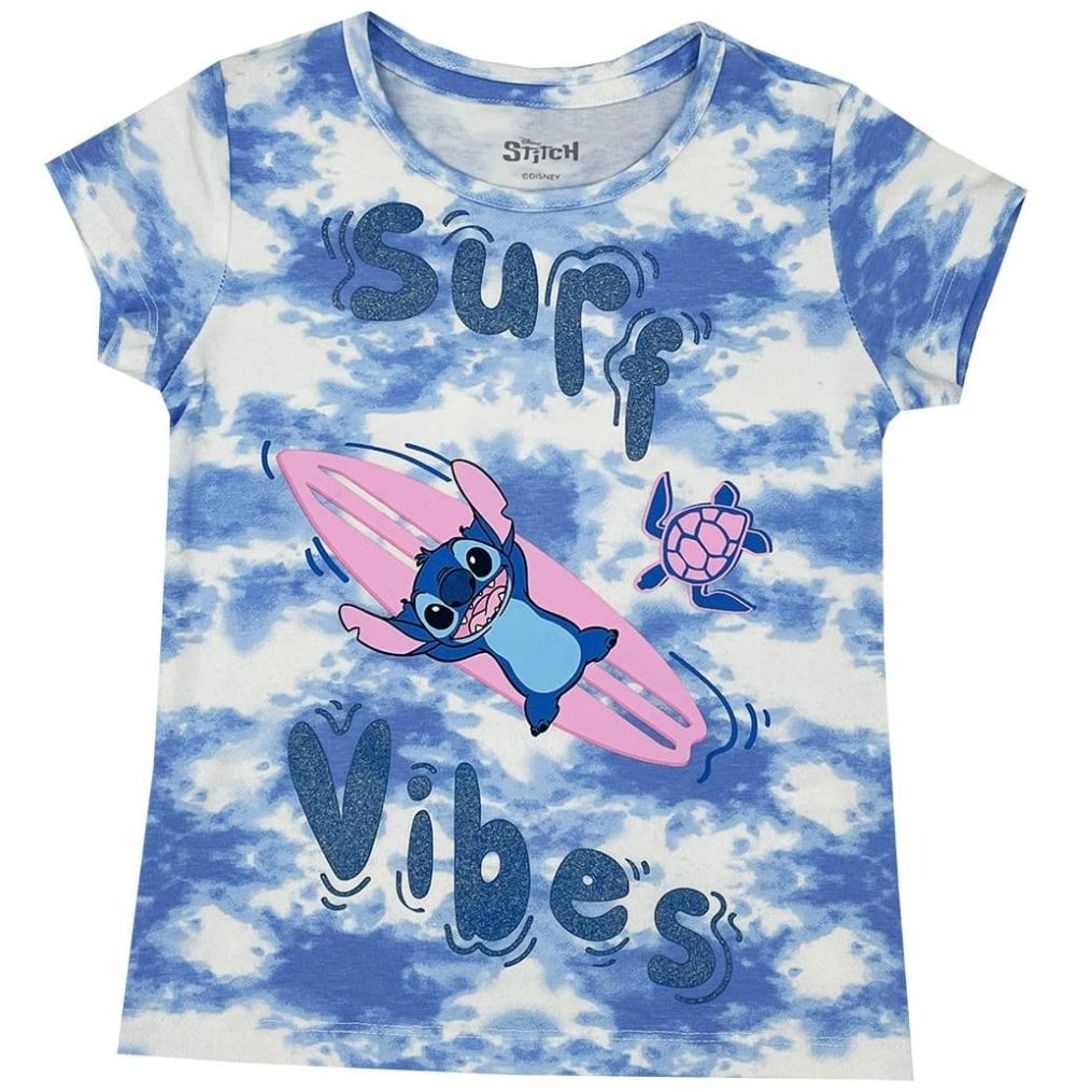 Playera Manga Corta Stitch Disney para Niña