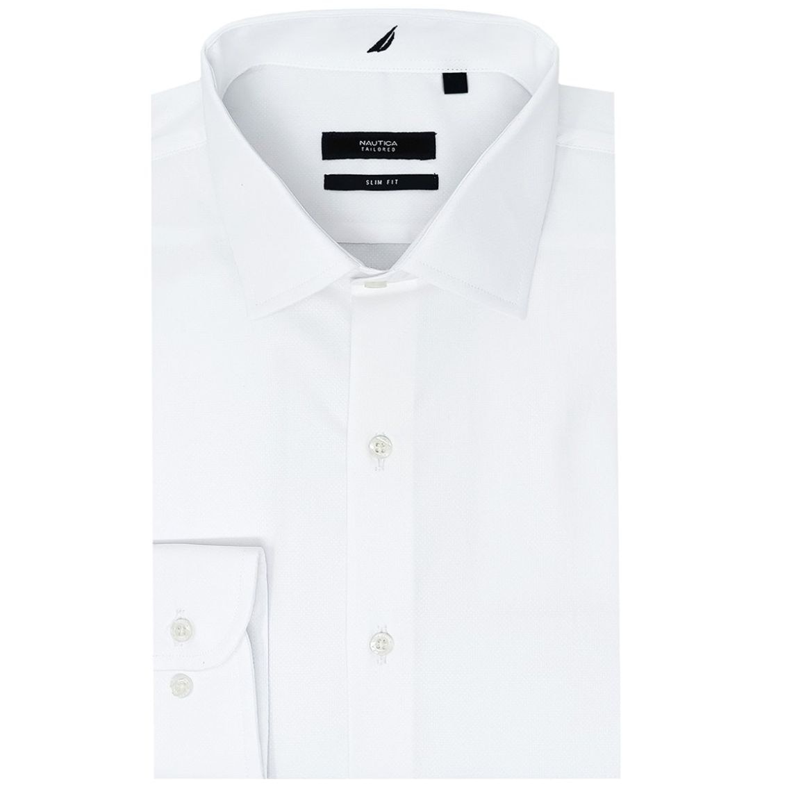 Camisa de Vestir Slim Fit Blanca Nautica Manga Larga para Hombre