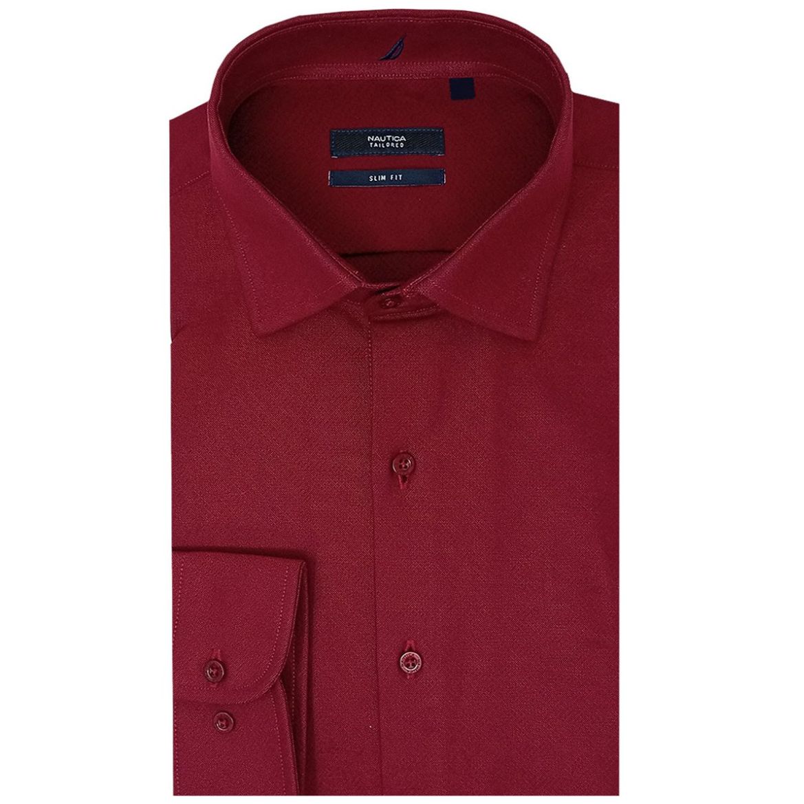 Camisa de Vestir Slim Fit Roja Nautica Manga Larga para Hombre