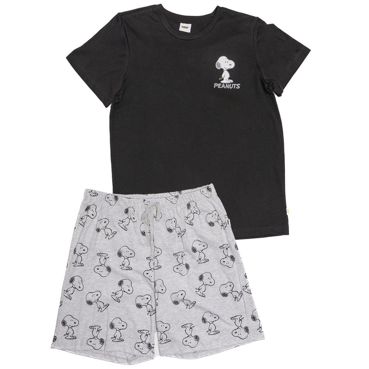 Pijama de Playera y Short con Diseño Snoopy para Hombre
