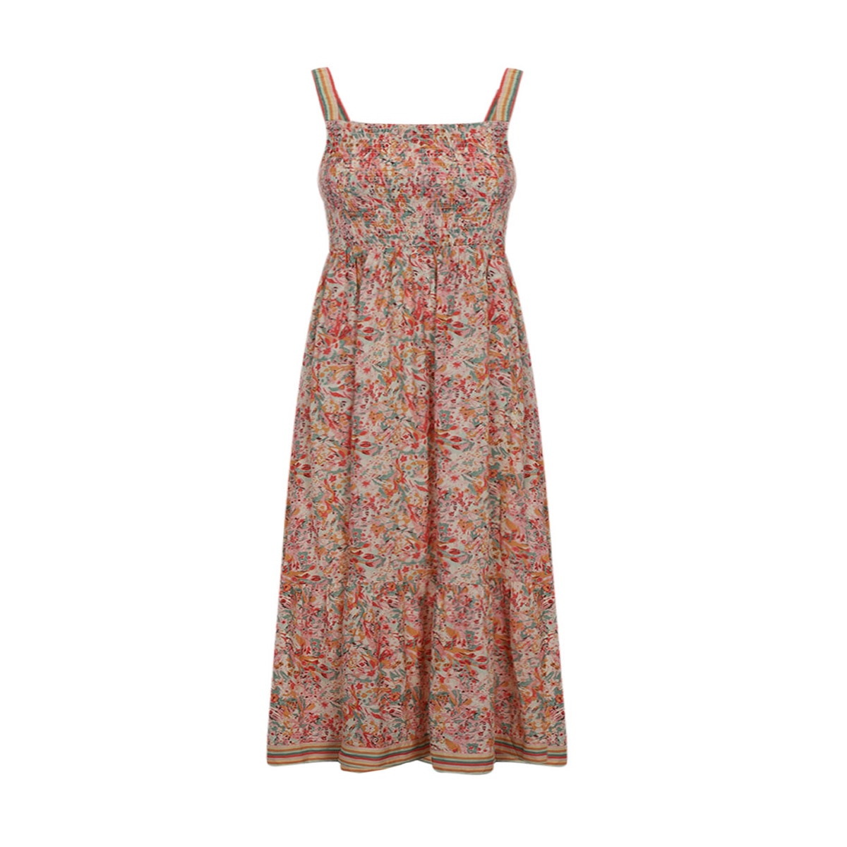 Vestido Tirantes Estampado Fukka para Mujer Curvy
