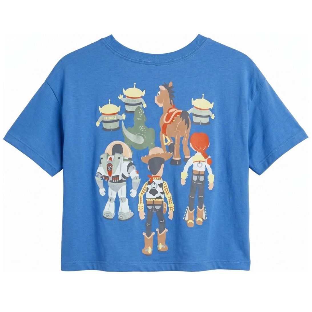 Playera Cropped con Diseño Disney Toy Story Azul para Niña