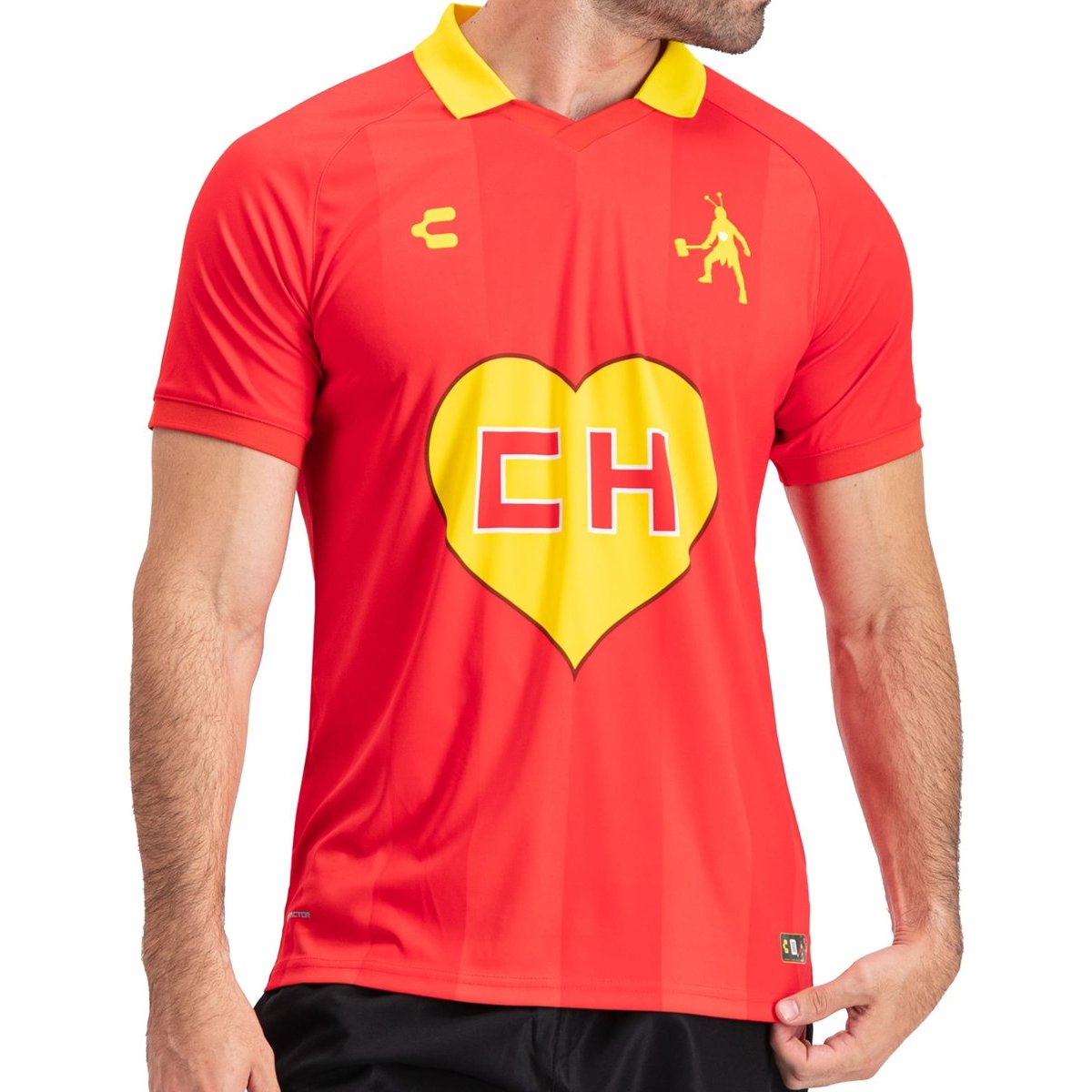 Jersey Polo Roja Fútbol Charly Edición Chapulín Colorado Manga Corta para Hombre
